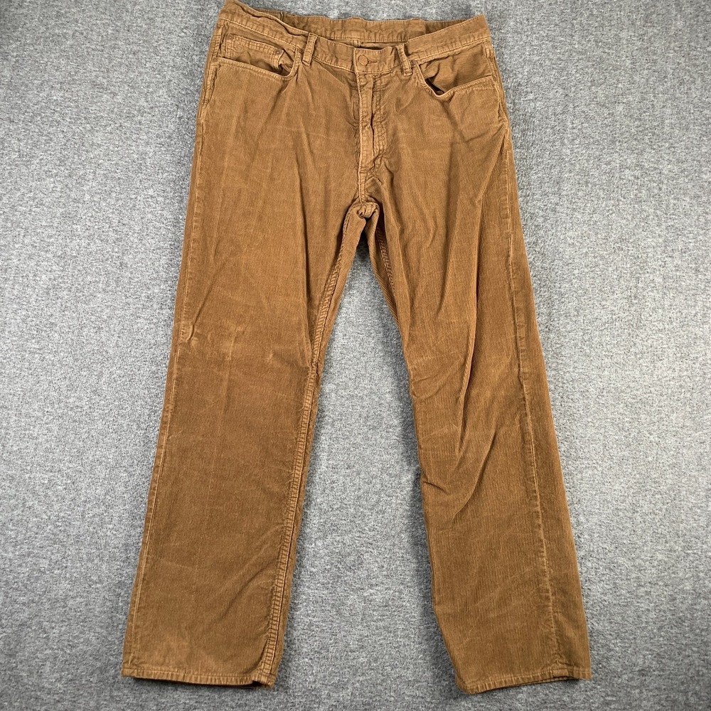 Polo Ralph Lauren Corduroy Pant Men 36x30 Brown Hampton Straight Trousers